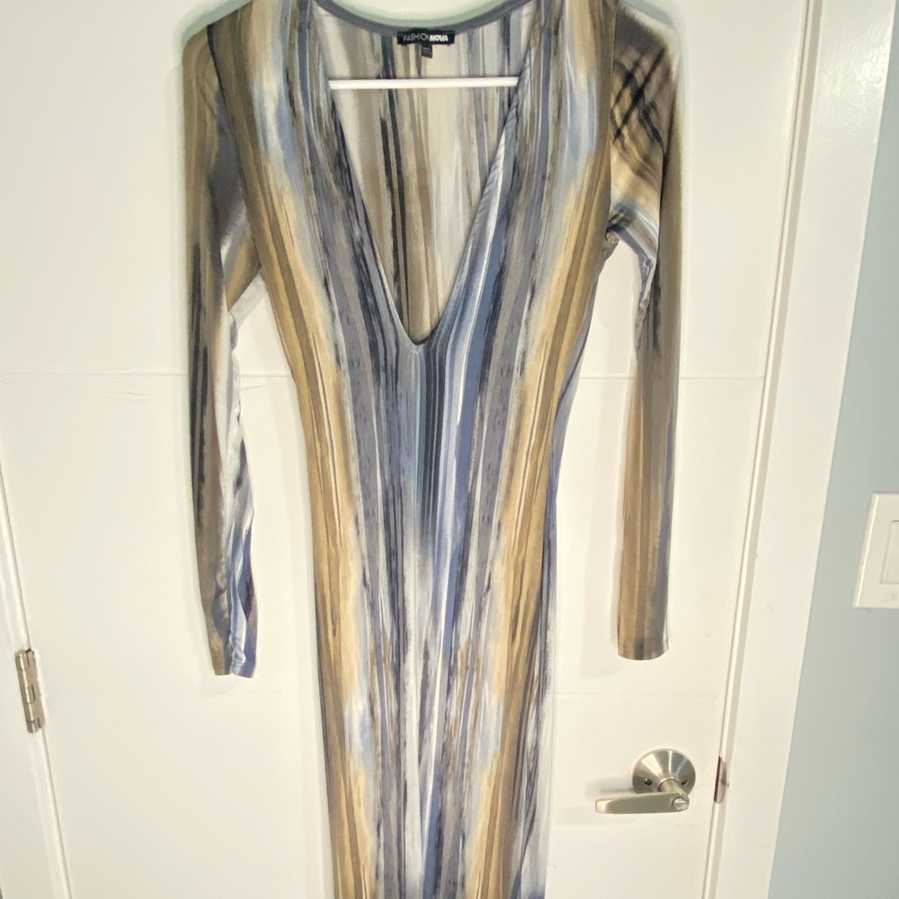 Tie dye maxi dress.